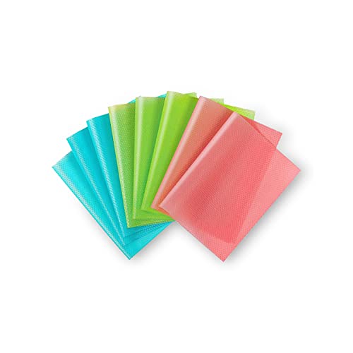 Ragnify Refrigerator Liners Washable, Non-Stick Fridge Shelf Mat Liners for Easy Cleaning & Endurance, Oil-Proof Multi-Purpose in Pleasing Colors (Pack of 08)