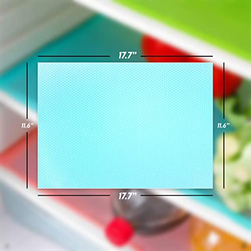 Ragnify Refrigerator Liners Washable, Non-Stick Fridge Shelf Mat Liners for Easy Cleaning & Endurance, Oil-Proof Multi-Purpose in Pleasing Colors (Pack of 08)