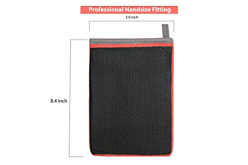 Ragnify Pack of 2 Mesh Surface Clay Mitt for Car Detailing Medium Grade Alternative Mitt for Flawless Removal of Surface Bonded Micro Contaminant (Red)