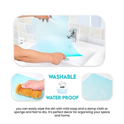 Ragnify Refrigerator Liners Washable, Non-Stick Fridge Shelf Mat Liners for Easy Cleaning & Endurance, Oil-Proof Multi-Purpose in Pleasing Colors (Pack of 08)