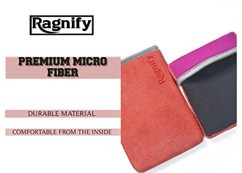 Ragnify Pack of 2 Clay Mitt Auto Detailing Medium Grade Clay Bar Alternative Mitt for Flawless Removal of Surface Bonded Micro Contaminant (Red)