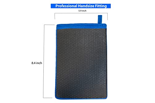Ragnify Pack of 2 Mesh Surface Clay Mitt for Car Detailing Medium Grade Alternative Mitt for Flawless Removal of Surface Bonded Micro Contaminant (Blue)