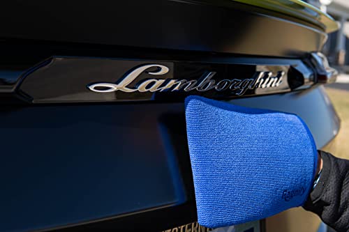 Ragnify Pack of 2 Mesh Surface Clay Mitt for Car Detailing Medium Grade Alternative Mitt for Flawless Removal of Surface Bonded Micro Contaminant (Blue)