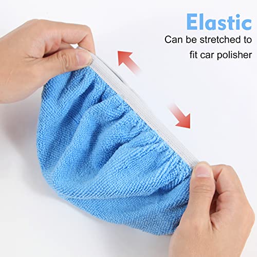 Ragnify 9 to10 inches Pack of 30 car Polisher Bonnet Pads Set Double Thick Orbital Buffer Bonnets for Cars, Wood Paint, Furniture, Interior Design- 14 Microfiber, 6 Non-Woven, 8 Fleece, 2 Cotton
