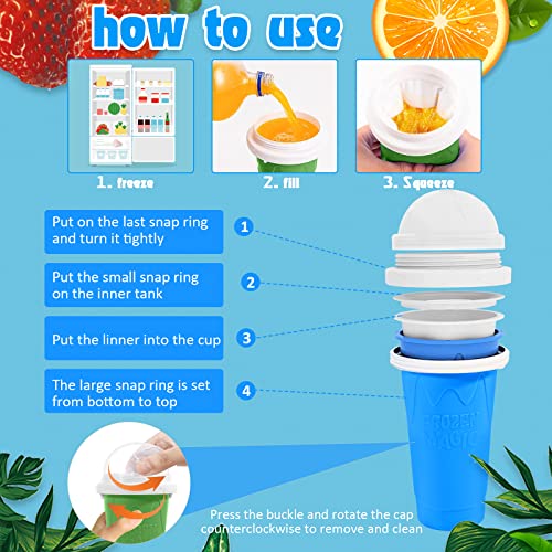 Ragnify Double Layer Squeeze Cup - The Ultimate Slushie Maker for Perfect Summer Coolers and Smoothies