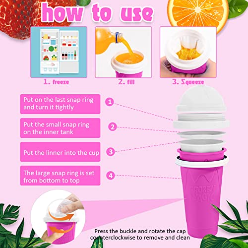Ragnify Double Layer Squeeze Cup - The Ultimate Slushie Maker for Perfect Summer Coolers and Smoothies