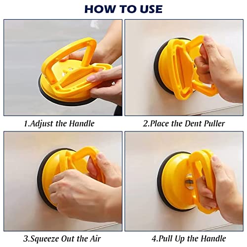 Ragnify Pack of 3 Dent Puller Perfect Dent Removal Kit 2 Sizes Dent Remover Tool for Car,Powerful Car Dent Repair Kit