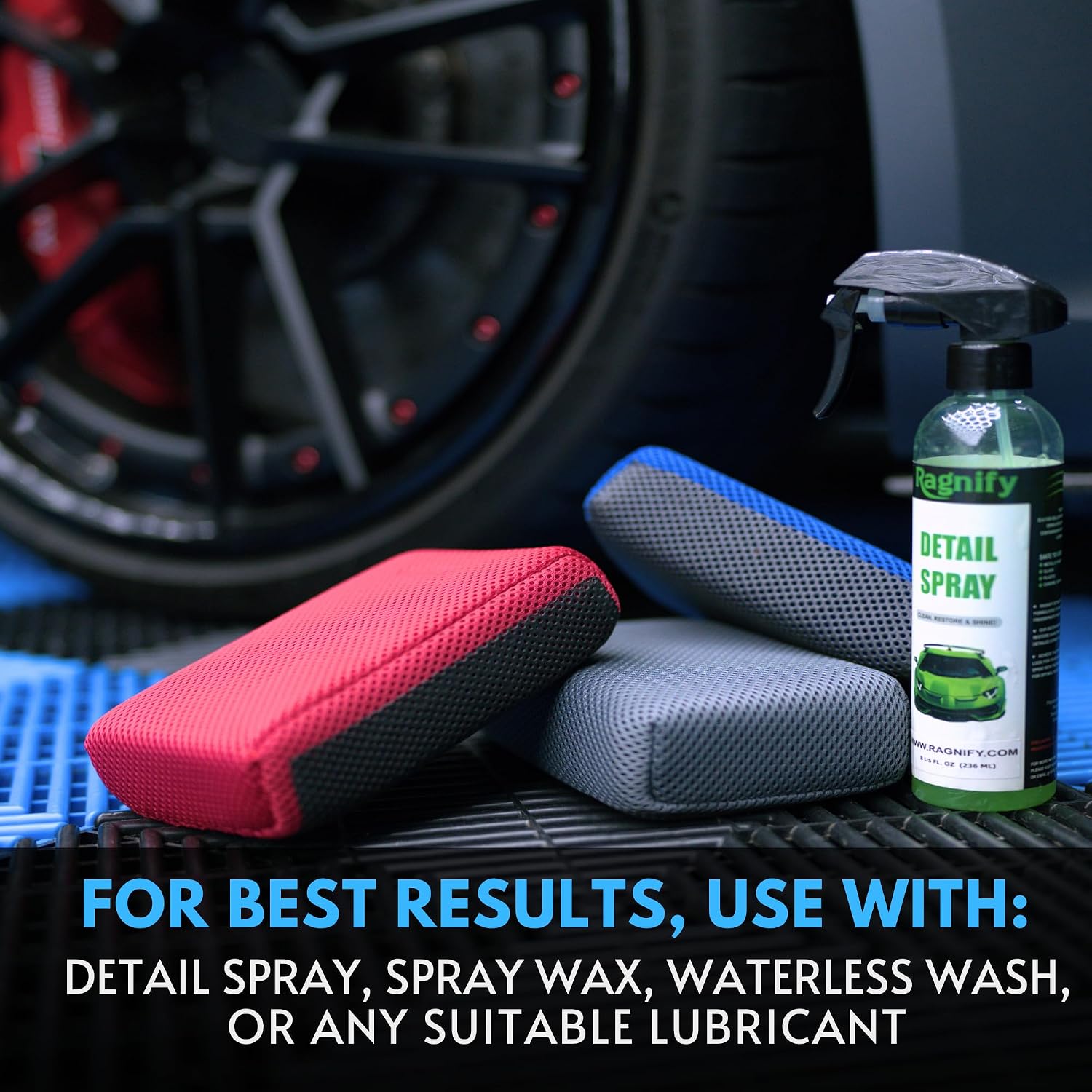Ragnify Dual-Sided Clay Scrubber for Car Paint & Glass Removes Dirt, Tar & Overspray 2-Pack