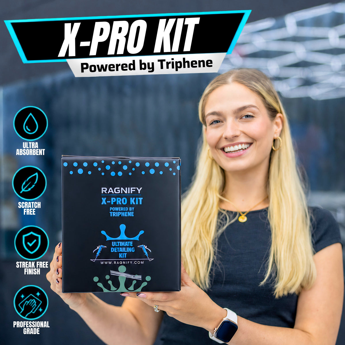 X-PRO Ultimate Detailing Kit – 2 X-Coat Spray + 2 Clay Mitt + Microfiber Towel