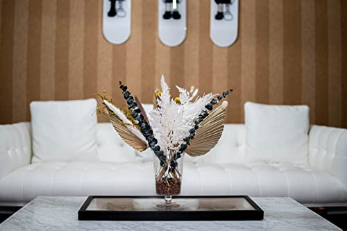 Ragnify Dried Palm Leaves Spear Natural Dried Palm Fans Bohemian Dried Flowers for Bohemian Dried Palm Spears Tropical Dried Palm Leaves Decor for Boho Wedding Party (18x10 Inches, 04)