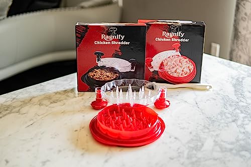 Ragnify Chicken Shredder Tool with Transparent Lid & Cleaning Brush, N