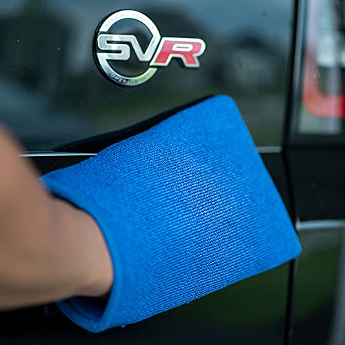 Ragnify Pack of 2 Clay Mitt Auto Detailing Medium Grade Alternative Mitt for Flawless Removal of Surface Bonded Micro Contaminant (Blue)